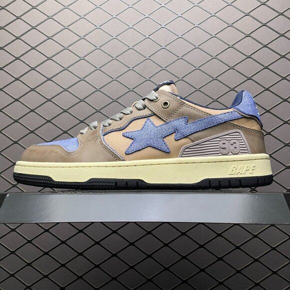 A Bathing Ape Bape SK8 Sta Sneakers in Brown Blue